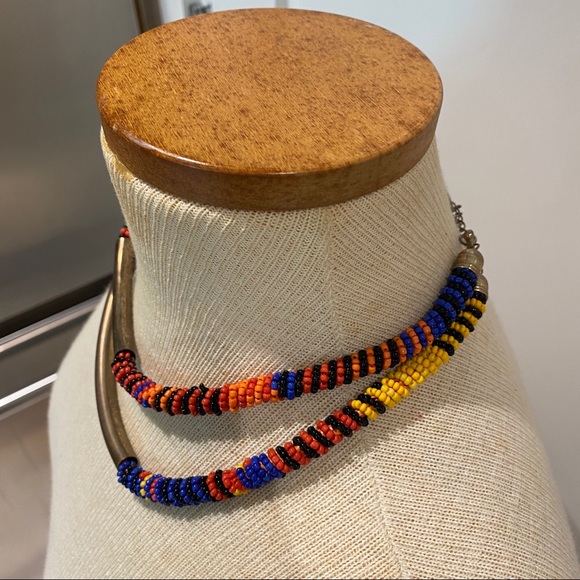Beaded Statement Necklace - Picture 4 of 10